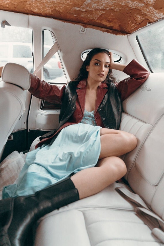 Aurora Vintage Baby Blue Slip Dress