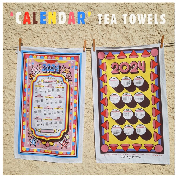 Tea Towel Calendar Etsy UK