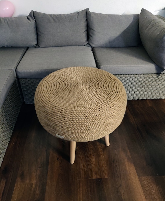 Handmade Ottoman Tea Coffee Table Or Footrest Jute Rope Design Handmade Ottoman Tea Coffee Table Or, Coffee Table Footrest Pillow