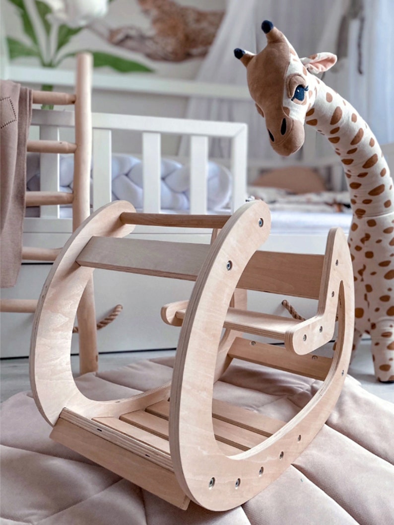 Wooden Rocker Montessori Wooden Kids Toy Etsy