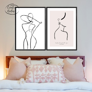 Fashion Wall Art Prints, Designer Wall Art Prints, Dressing Room, Interior, Abstract Art, Set of 2, Glam Wall Art, Delivery / Download