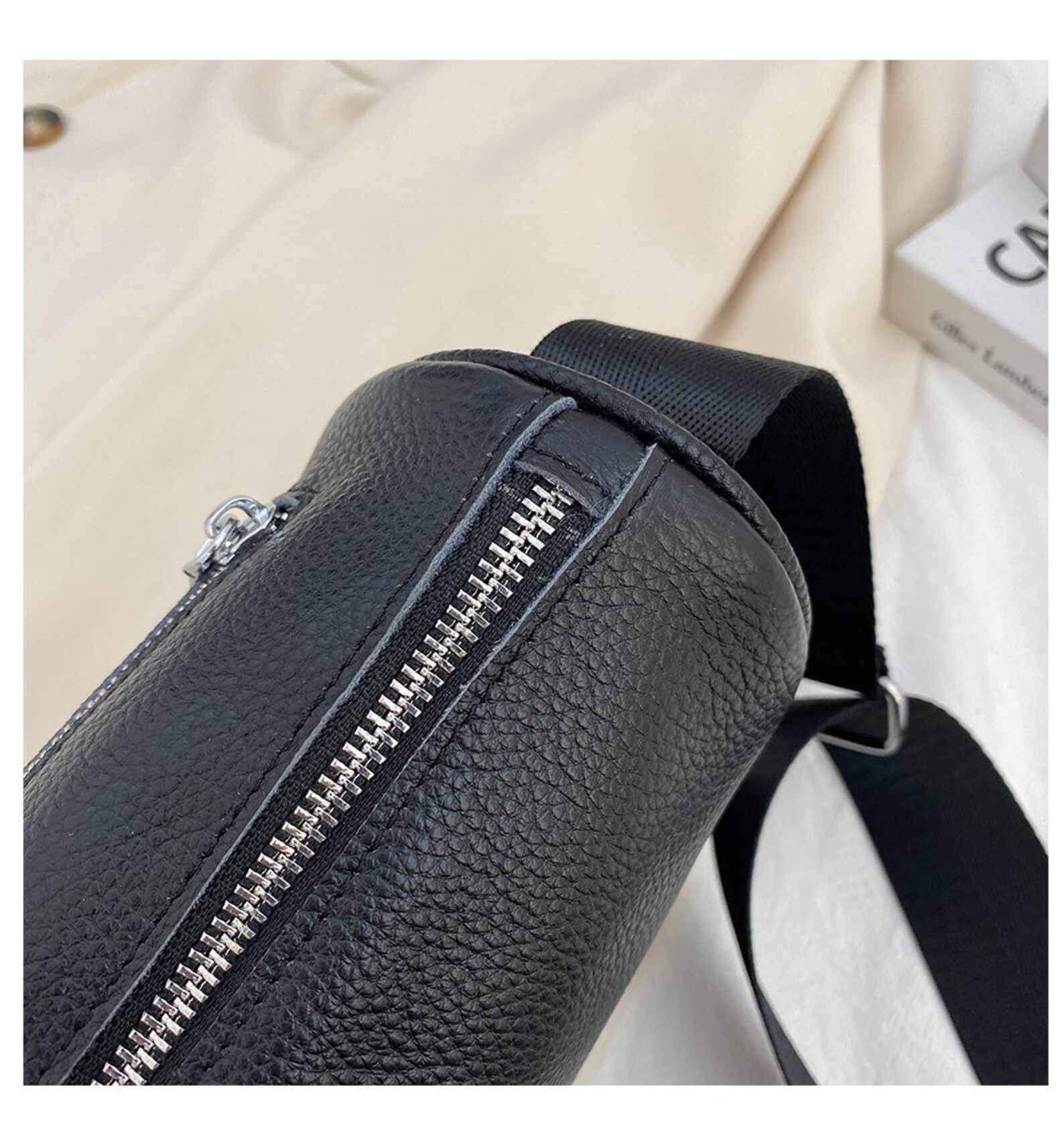 Leather crossbody tote Bag with guitar strap Vintage style Etsy