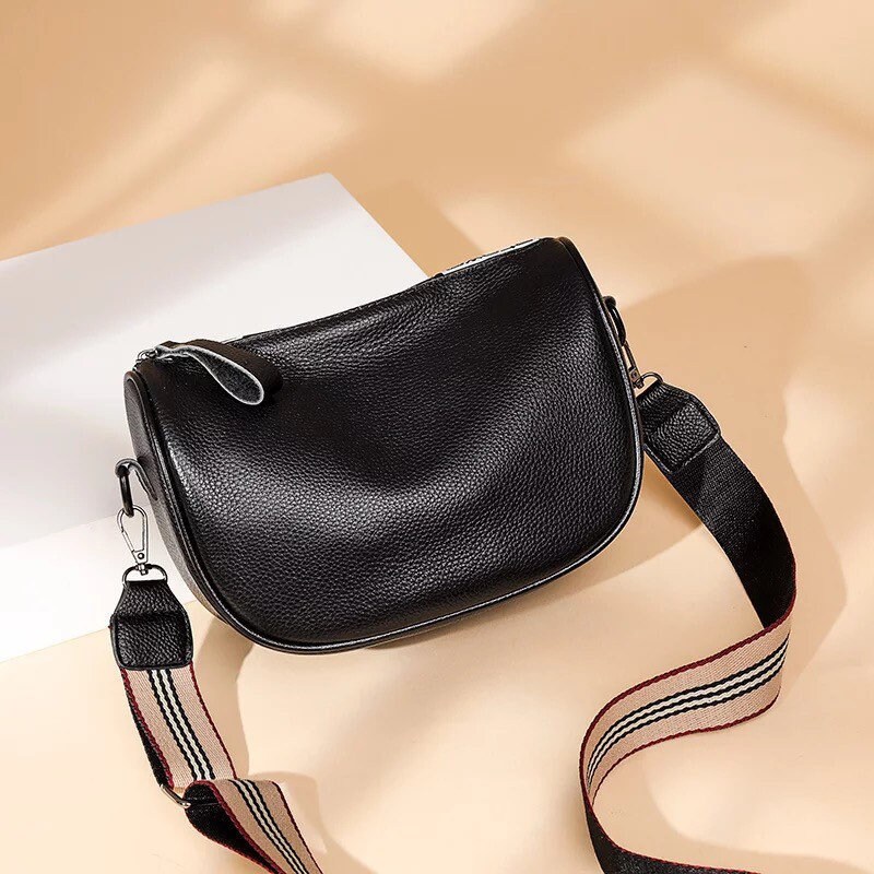 Leather crossbody bag with guitar strap Crossbody tote Small Etsy