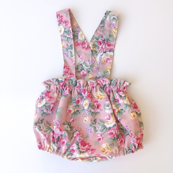 Suspender Bloomer PDF Sewing Pattern - Baby Suspender Shorts pattern - Bloomers with strap