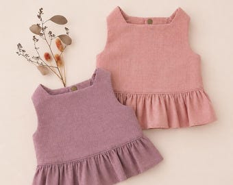 Baby Top PDF Sewing Pattern for Girls, Beginner Friendly Toddler & Girl Top, Easy PDF Sewing Pattern for Kids Clothes