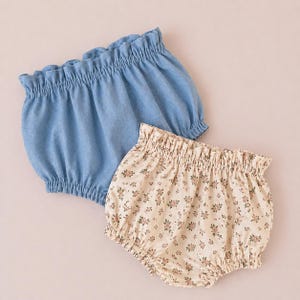 Baby Bloomers PDF Sewing Pattern, Baby High Waisted Bloomers, Diaper Cover Bummies Pattern PDF
