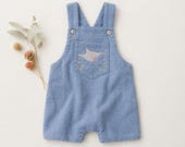 Easy Overalls PDF Sewing Pattern, Sewing Pattern for Boys Overalls, Baby Romper for Boys shorts