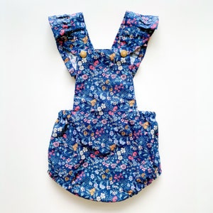 Overall Playsuit PDF Sewing Pattern, Baby Girl Romper Pattern, Baby Overall Dungaree