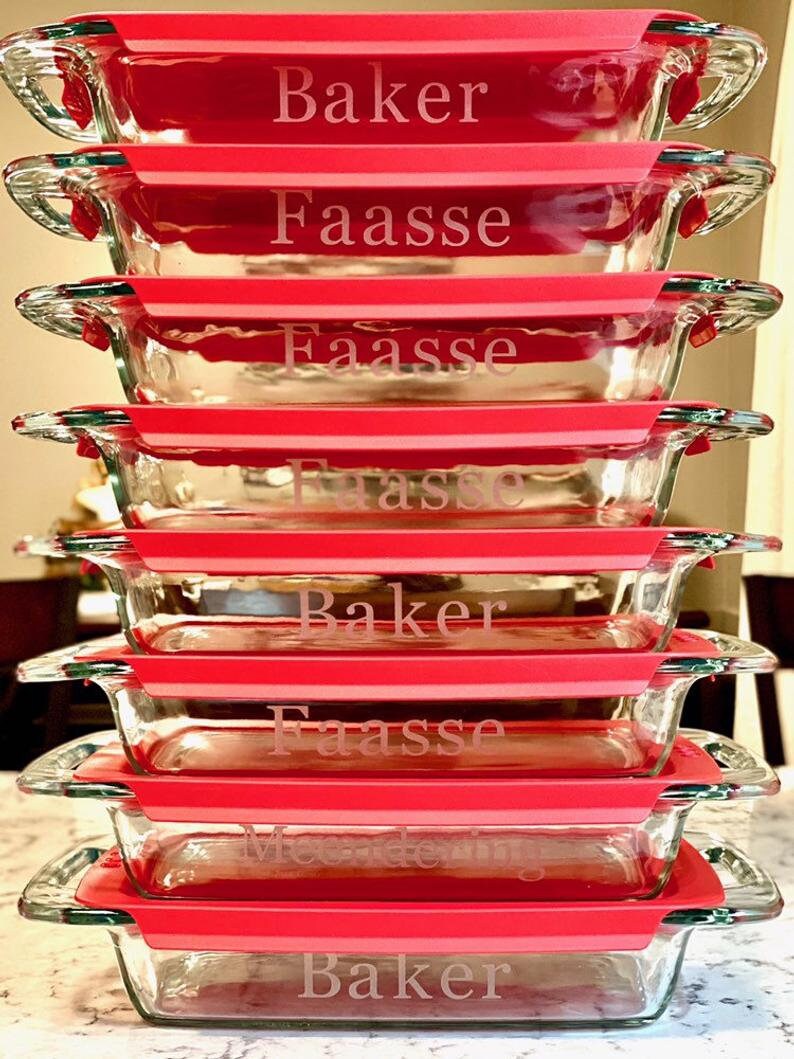 Personalized Engraved 7x11 or 8x8 Pyrex Pan with Lid Etsy
