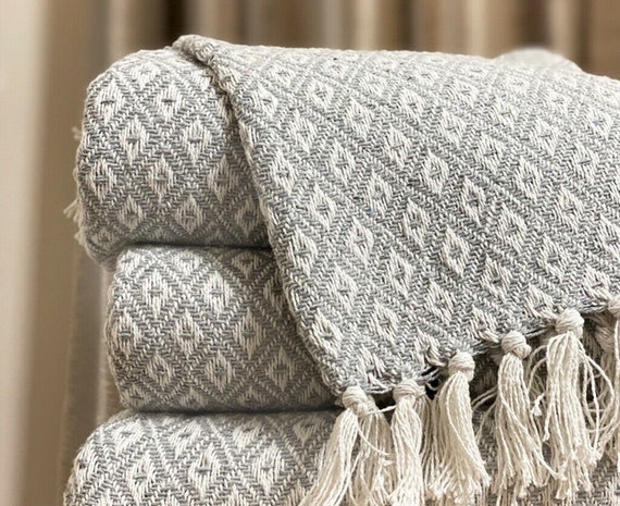 large silver throws for sofas