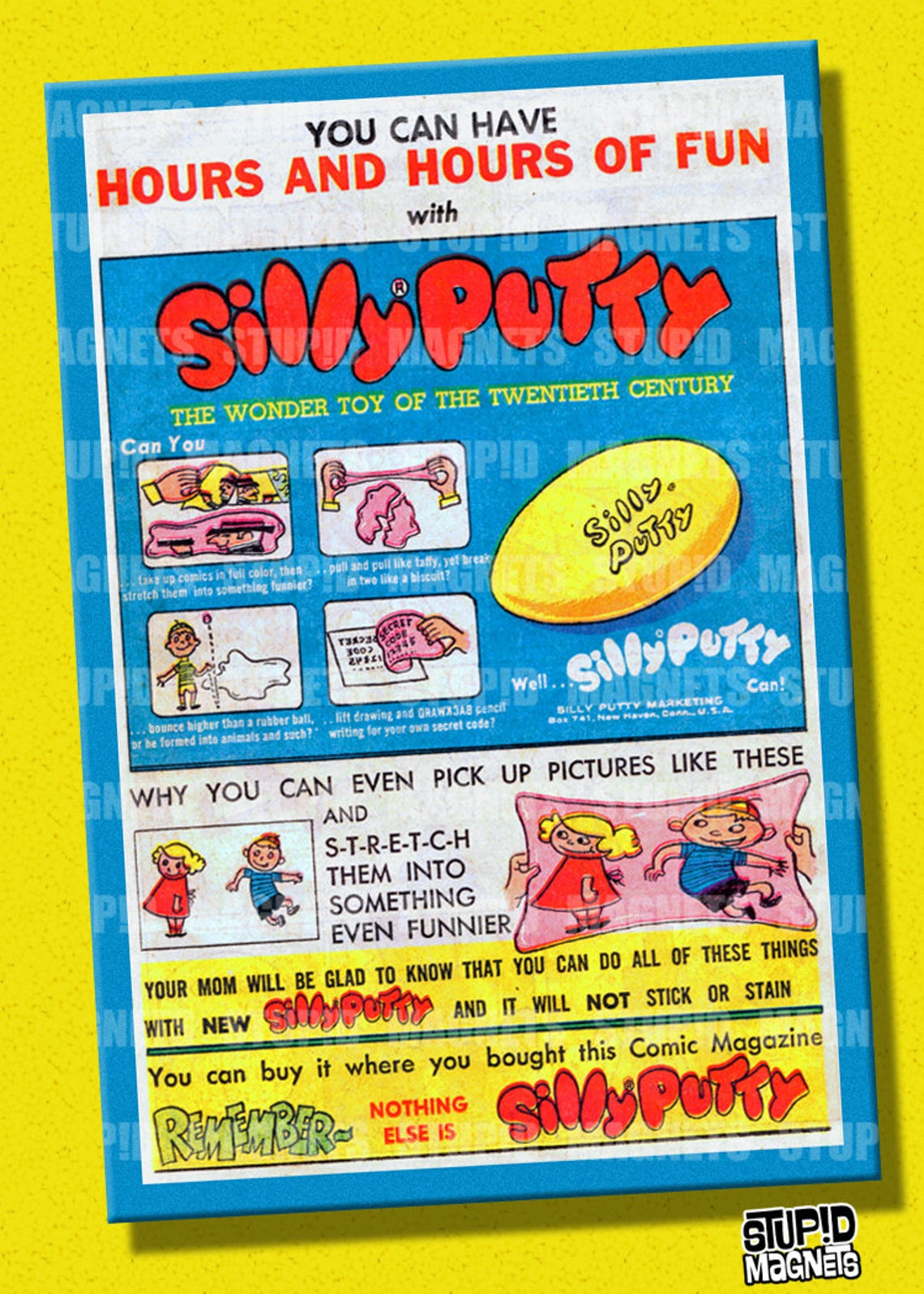 2x3 In. Silly Putty Ad 1950's Etsy