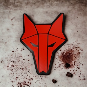 Red Rising Howler Logo  Sign / bookcase display / shelf display