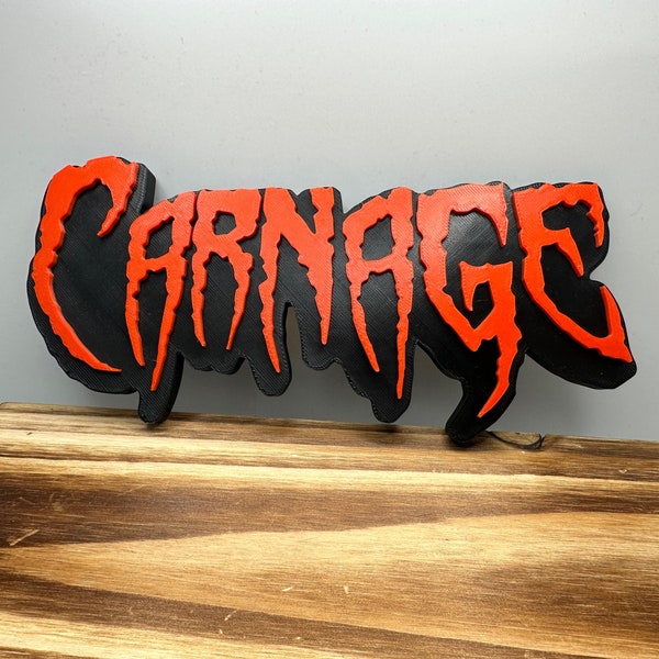 3D Printed Carnage Sign - Embrace the Chaos!