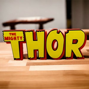 Vintage-Inspired 3D Printed Silver Age &quot;The Mighty Thor&quot; Sign