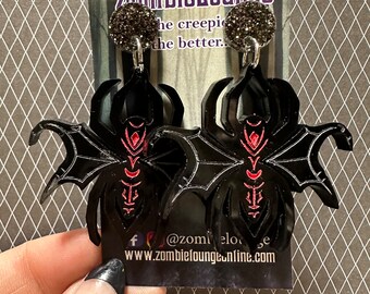 Gothic Winged Spider Ohrringe