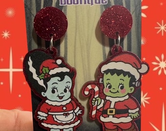 Weihnachtliche Monster Ohrringe