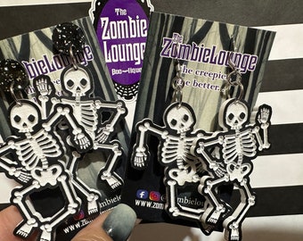 Spooky Scary Skeleton Earrings