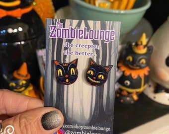 Johanna Parker Black Cat Earrings