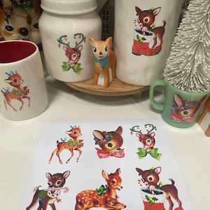 Vintage inspirierte Weihnachtsaufkleber