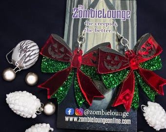 Creepmas Schleife Ohrringe