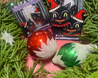 Johanna Parker Spookmas schwarze Katzenohrringe