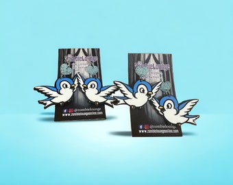 Blaue Vogel Ohrringe