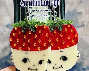 Erdbeer Kind Ohrringe