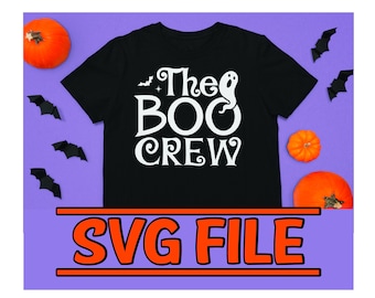 Hslloween SVG the boo crew svg Datei, perfekt für T-Shirts, Sticker, Cricut, Lasercuts