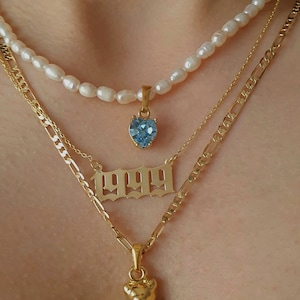 Personalized Date Necklace, Anniversary Date Necklace, Custom Monogram Necklace, Birth Date Necklace, Personalized Date Jewelry, Custom Gift