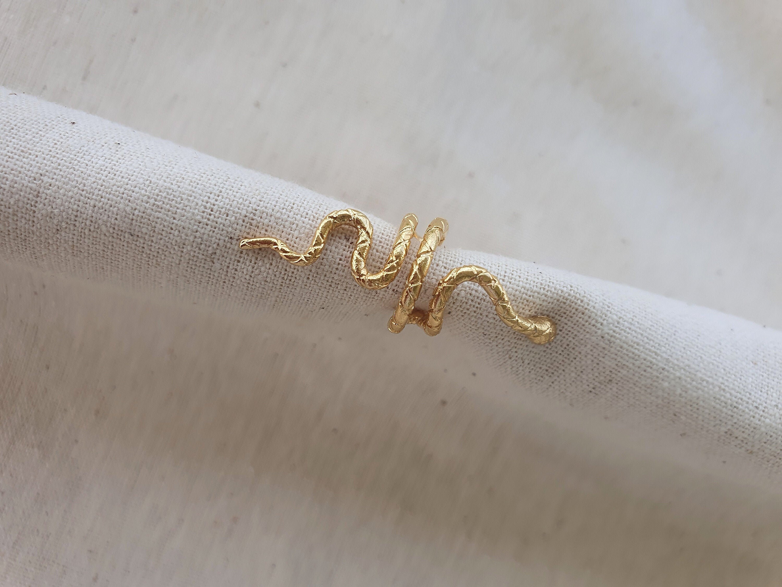 Snake Ear Cuff Ear Cuff No Piercing Snake Earrings 18k Etsy