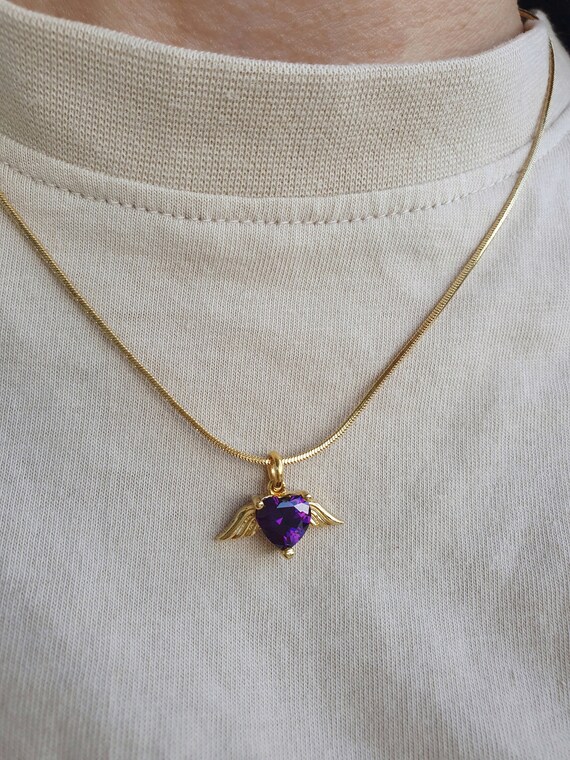 Purple 2024 charm necklace