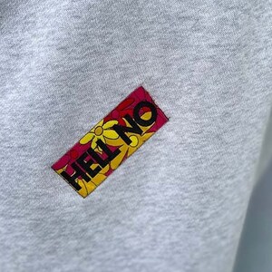 Inferno, não | Etiqueta de flor furiosa | Etiqueta de passar a ferro bordada com damasco em cartão postal Presente para companheiro | Presente com atitude para melhor companheiro | Auto-estimulação