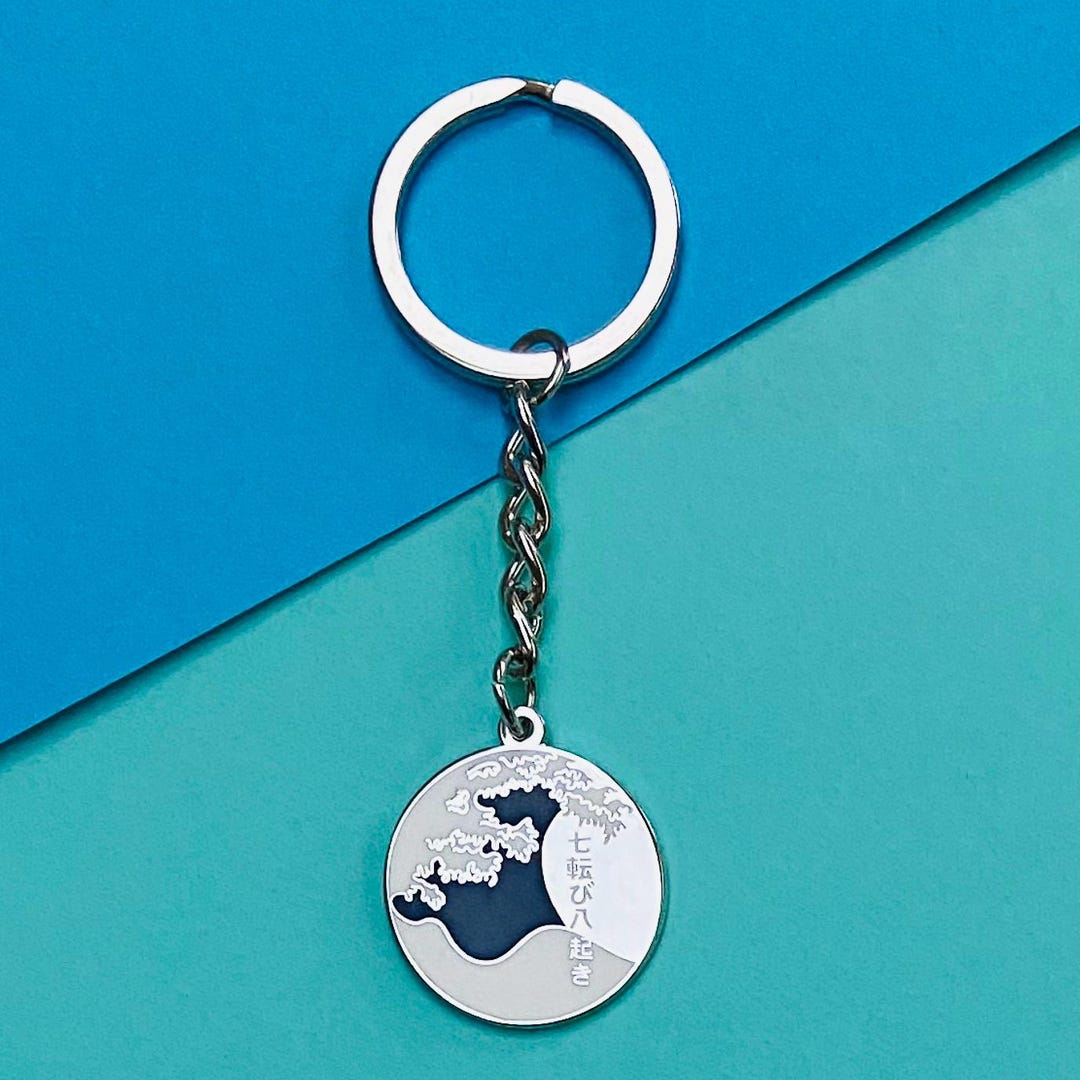 Zen Keychain Nanakorobi Yaoki Keyring: Japanese Zen Proverb Enamel Keychain - Etsy UK