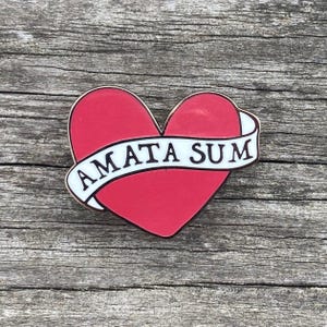 You Are Loved Latin Motto Enamel Pin | Galentines Gift | Gift for Loved One | Loved Badge for Woman | Galentines Present for Friend