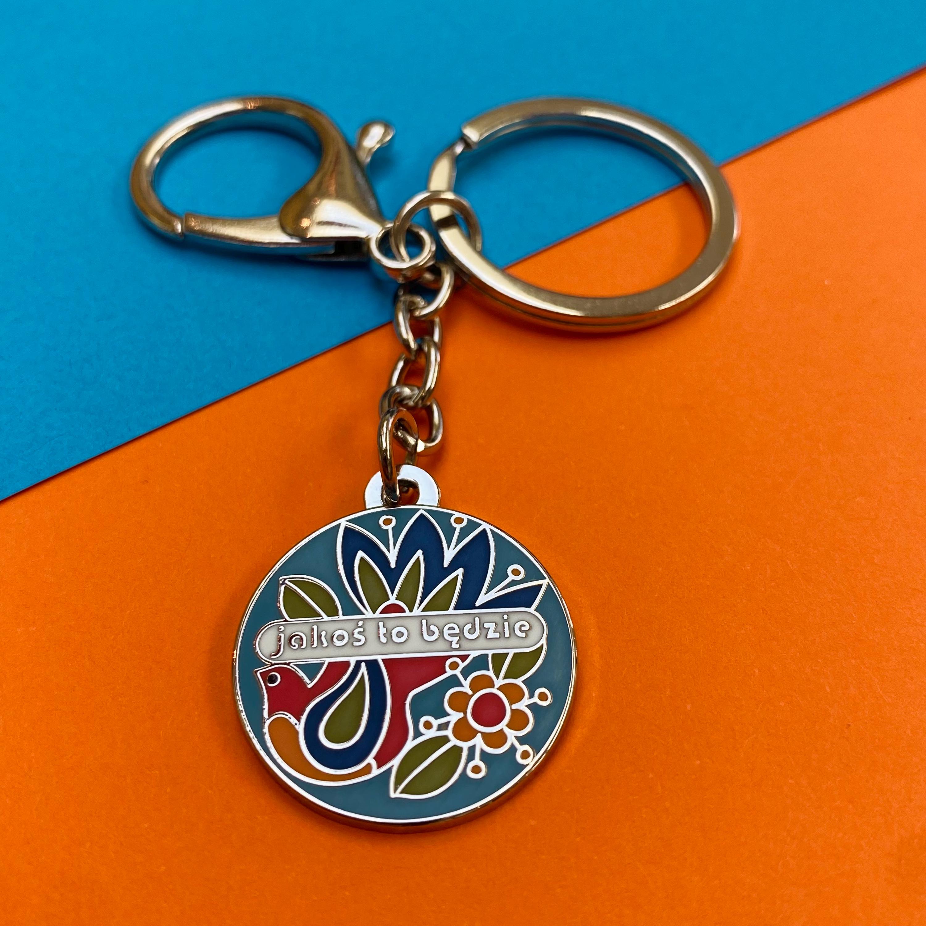 Jakoś to Będzie Enamel Keychain | It Will All Work Out Inspirational ...