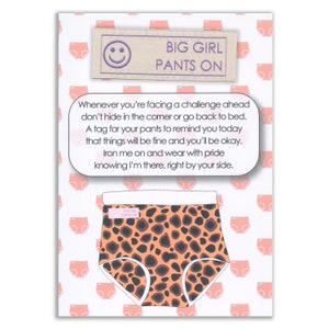 Großes Mädchen Hose Damast Bügelbild | Mut Geschenk für Kumpel | Dezentes Thinking of You Geschenk | Mut Geschenk | Kleines Postgeschenk für den Freund