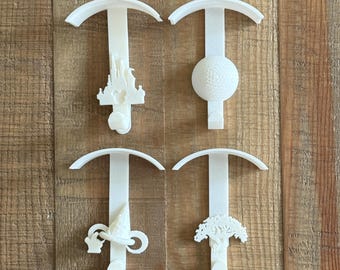 Disney Park Icon Themed Ear & Bag Wall Hanger, Hook (3D Printed)