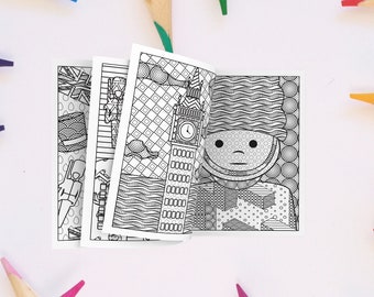 Download London Coloring Book Etsy
