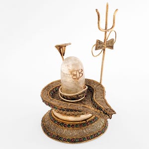 Divine Shiva Lingam with Trident - Spiritual Decor Inspired by Hindu Traditions