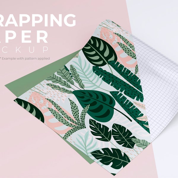 Folded Wrapping Paper Mockup