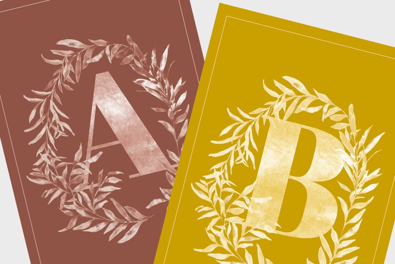 Alphabet Crown Editable Poster Etsy