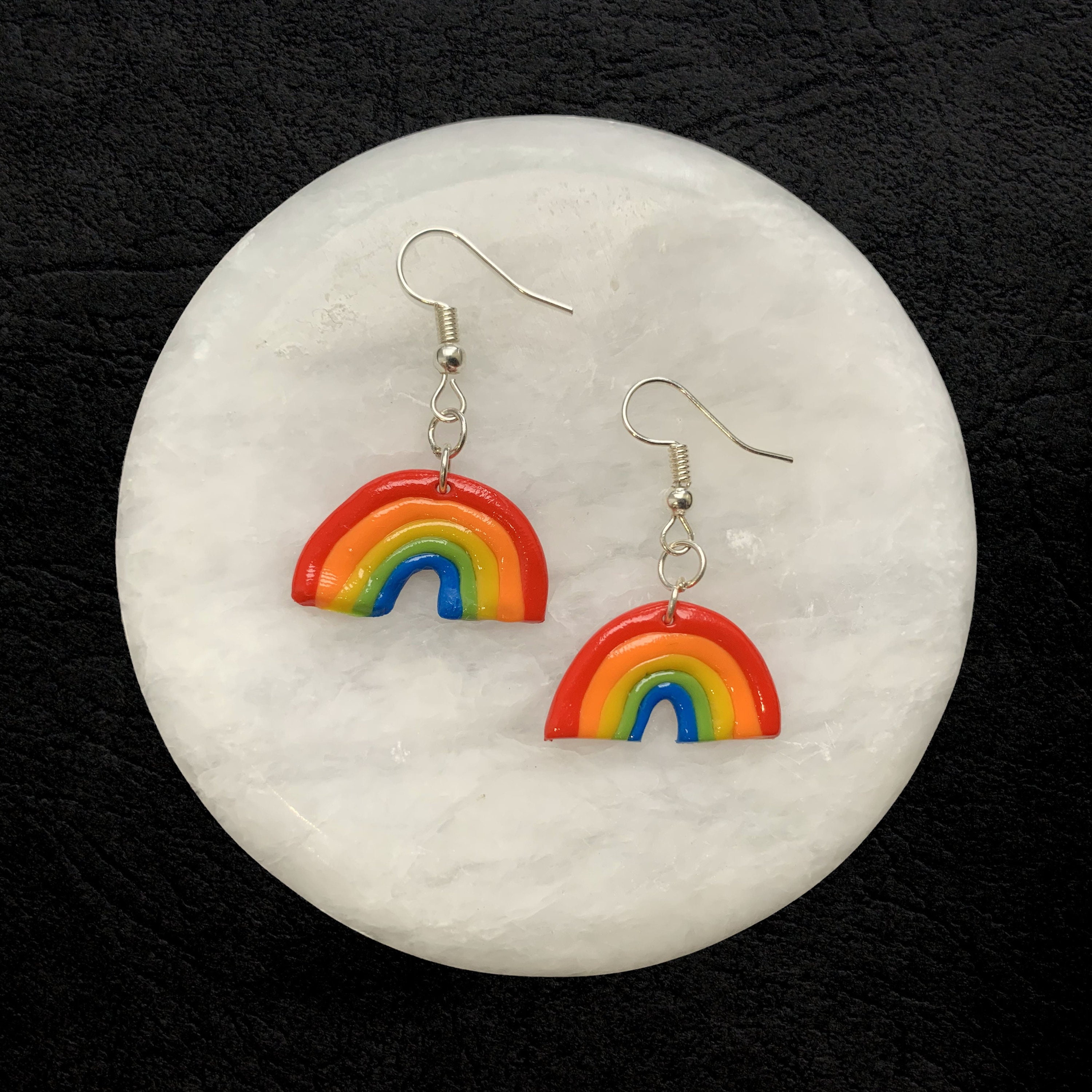 Rainbow on sale clay earrings