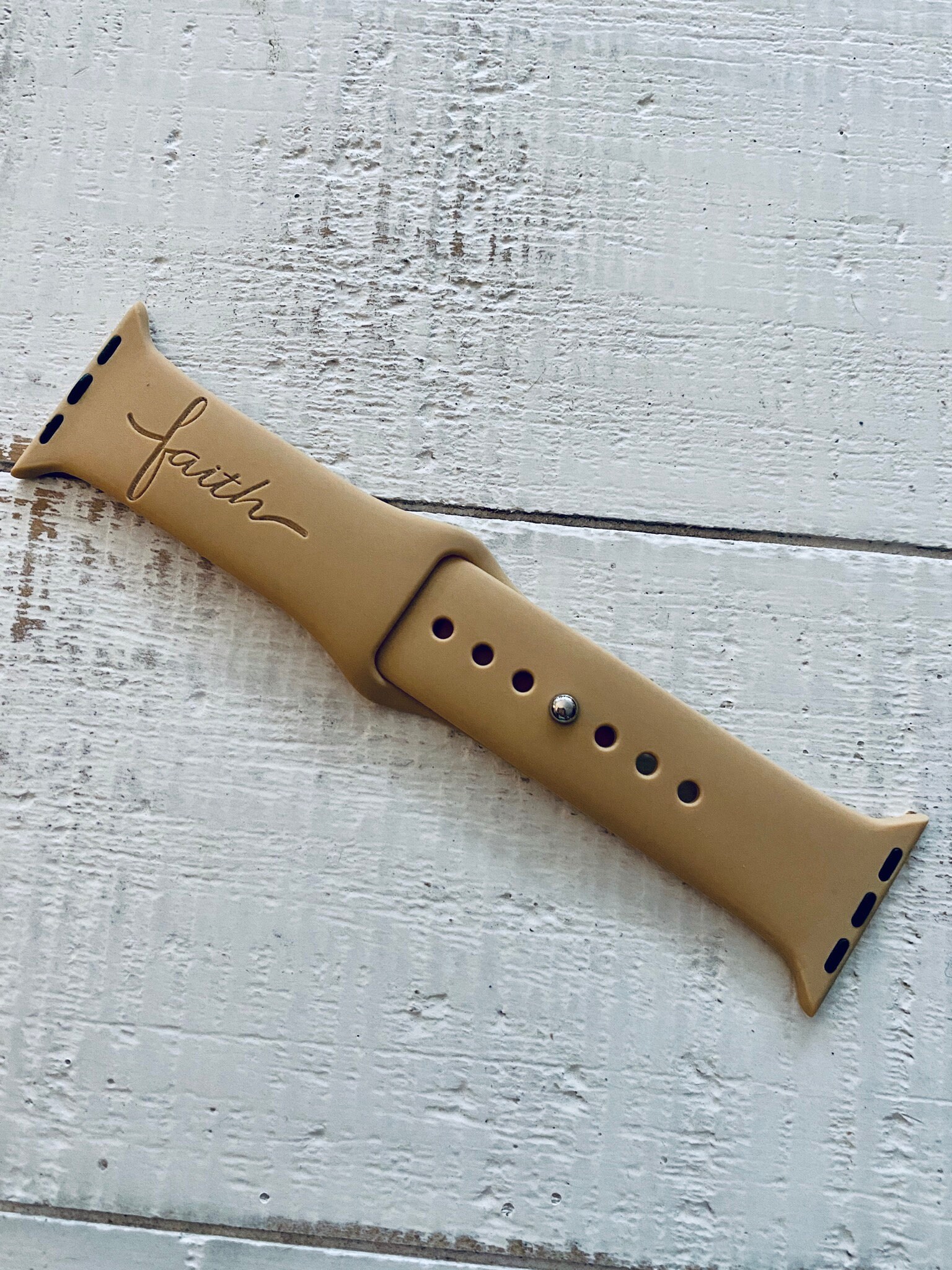 Engraved Apple Watch band Faith Etsy