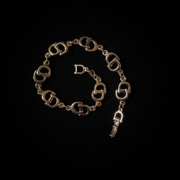 Vintage Christian Dior CD initial bracelet.