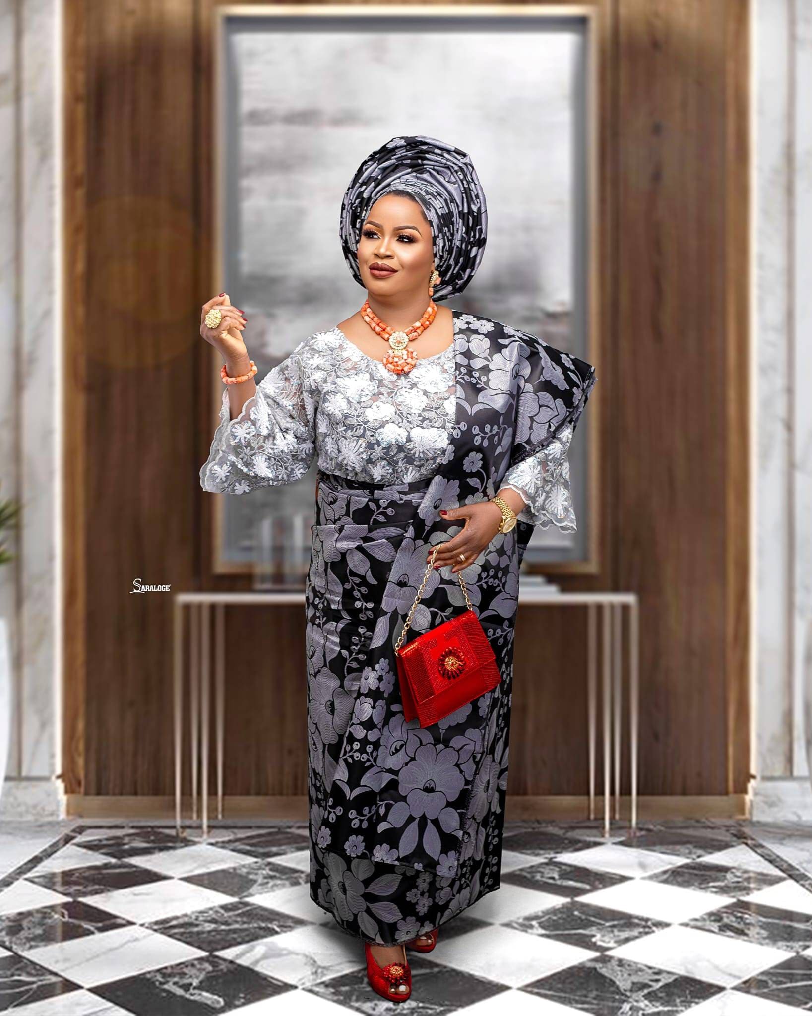 Nigerian Gele and Ipele Damask. Complete Damask Gele Set. Etsy