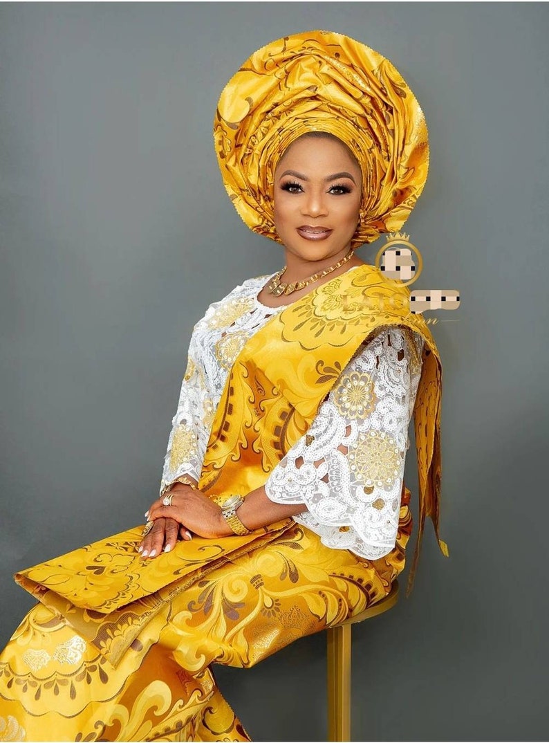 Nigerian Wrapper Gele And Pele Damask Complete Set Of Damask Etsy Il 794xN.4402784272 Kxc1