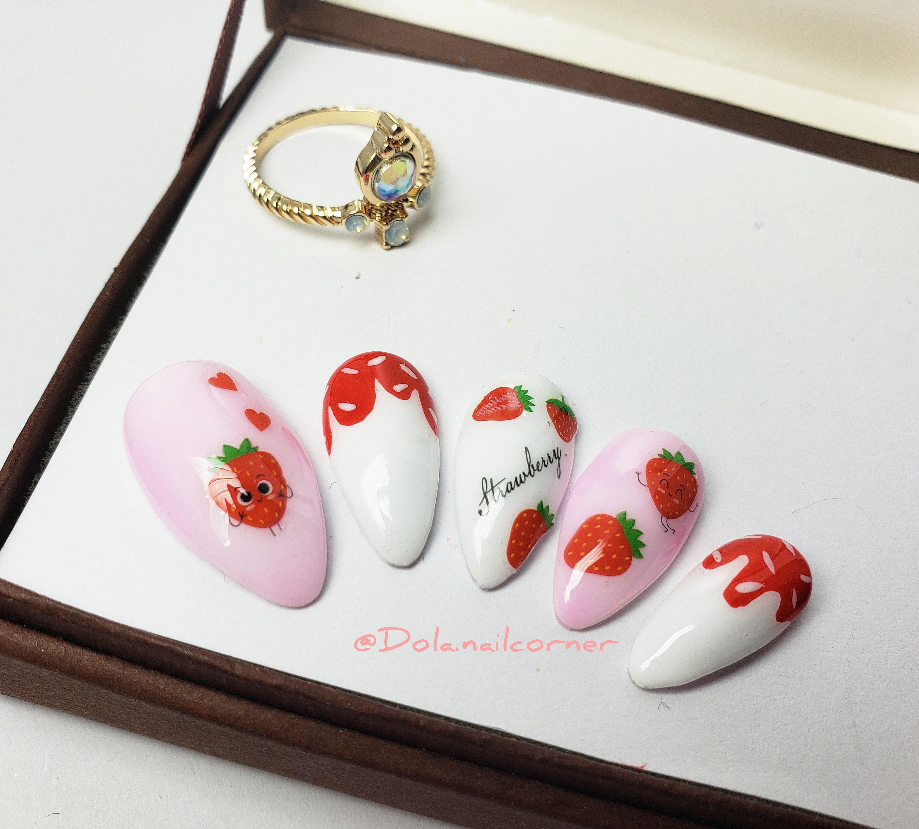 I'm Strawberry luxury press on nails strawberry press on | Etsy