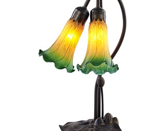 Tiffany lamp | Etsy Tiffany Glass Hand Crafted Table Lamp
