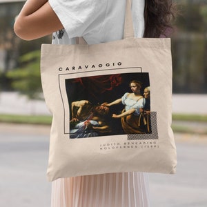 Caravaggio Tasche, Judith Enthauptung Holofernes, Caravaggio Geschenke, Tote Bag Ästhetik, Ästhetische Tasche, KünstlerTasche