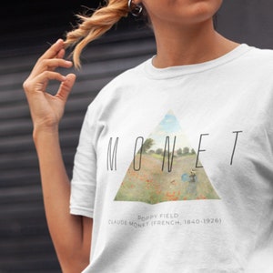 Claude Monet shirt, Poppy Field, Monet Gifts, Famous Art Shirt, Aesthetic Shirt, Famous Painting, Unisex Jersey Short Sleeve Tee